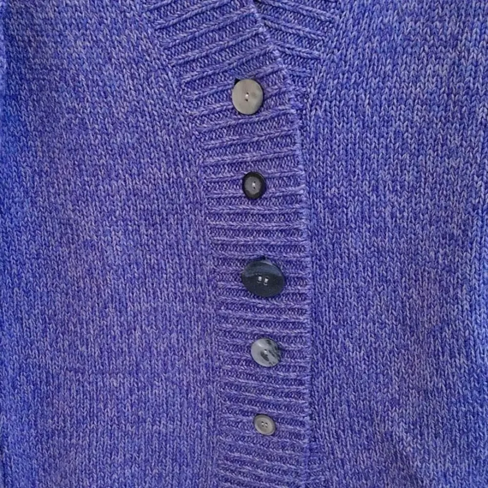 J. Jill Heavy Purple Cardigan with Button Detail size Medium
